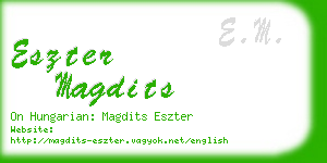 eszter magdits business card